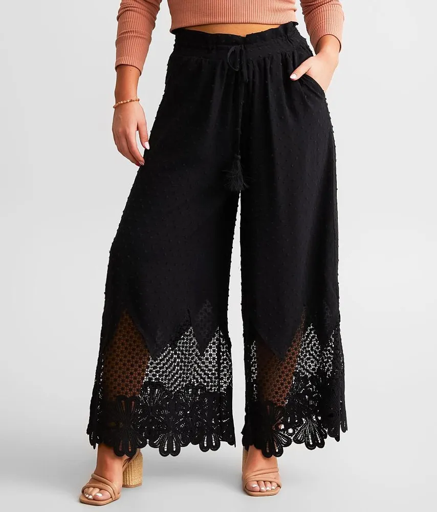 Swiss Dot Wide Leg Pant