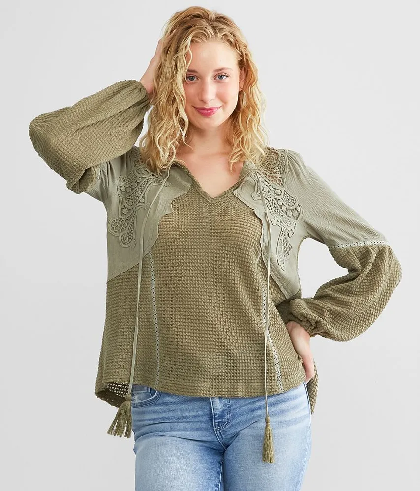 Waffle Knit Top