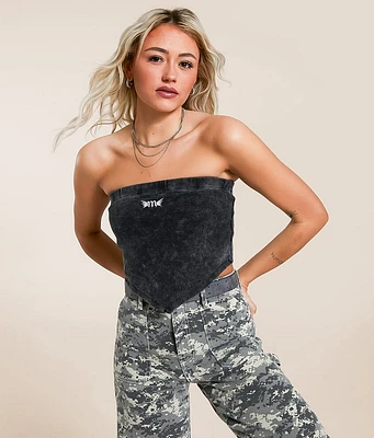 Miss Me Label Hanky Ribbed Tube Top