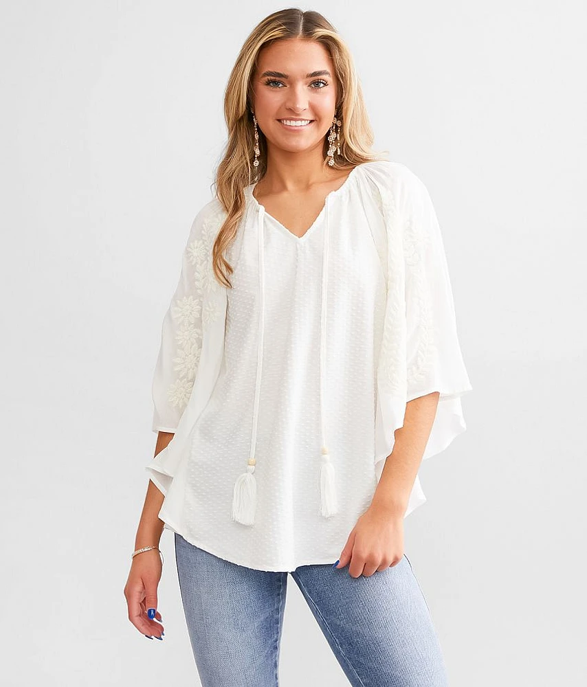 Swiss Dot Chiffon Top