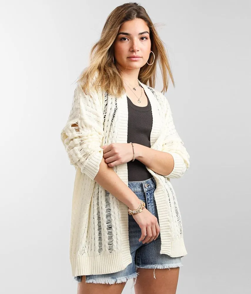 Destructed Cardigan Sweater
