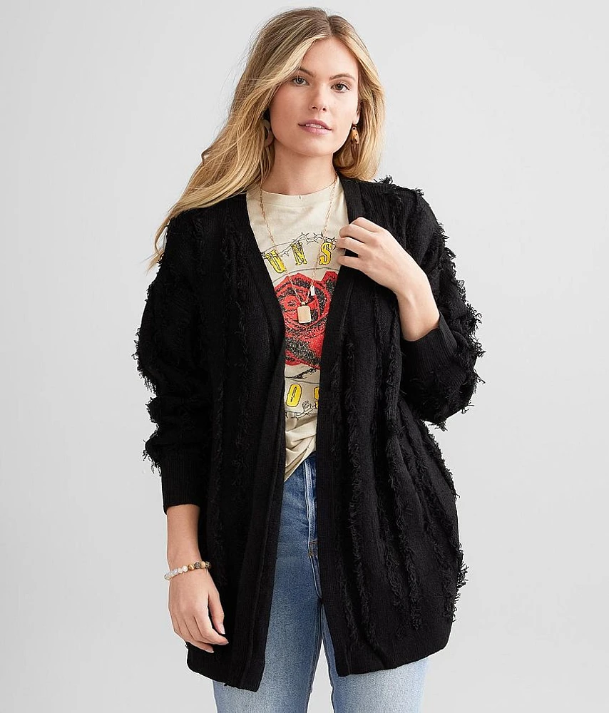 Fringe Cardigan Sweater