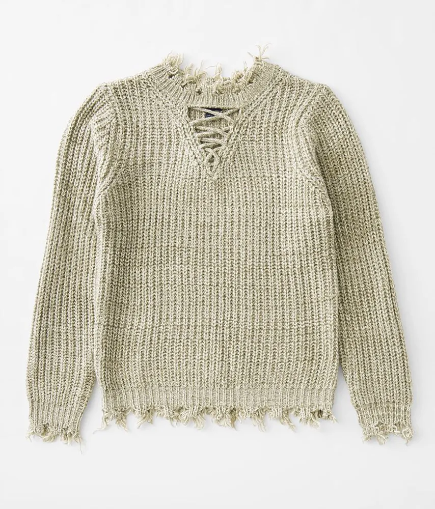 Girls - Strappy Destructed Sweater