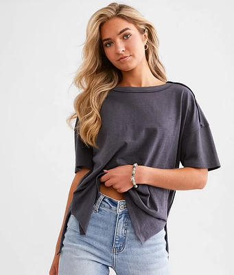 BKE Pieced Raw Edge Top