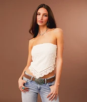 Sterling & Stitch Eyelet Lace Tube Top