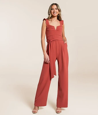 Willow & Root Ruffle V-Wire Jumpsuit