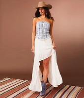 Sterling & Stitch Eyelet Maxi Skirt