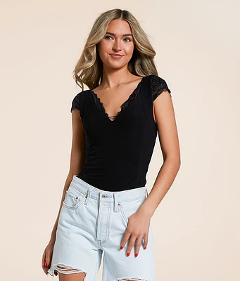 Willow & Root Lace Trim Tank Top
