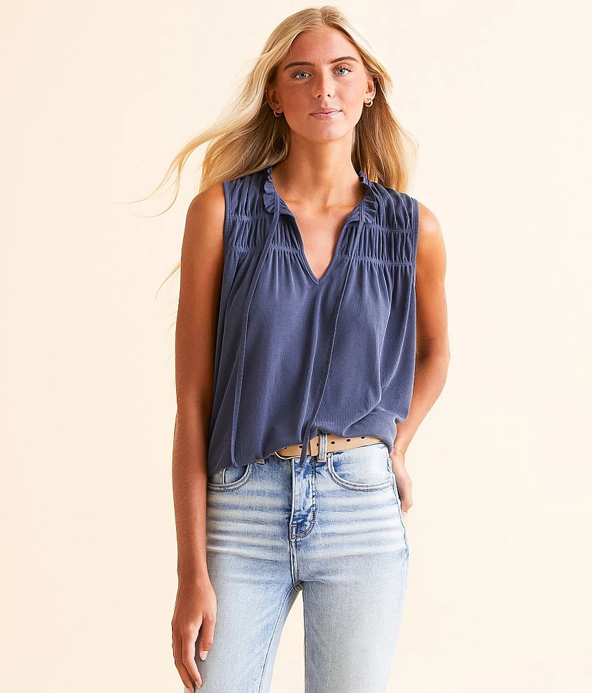 Ribbed Notch Tank Top