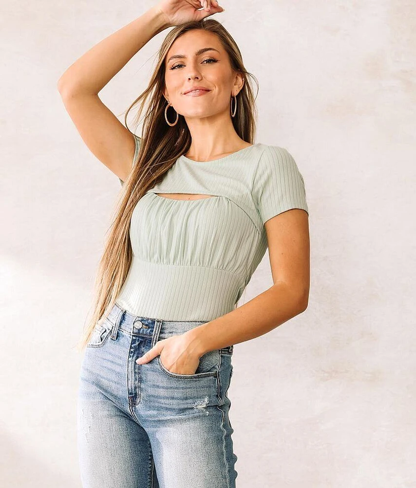 Brushed Cut-Out Top