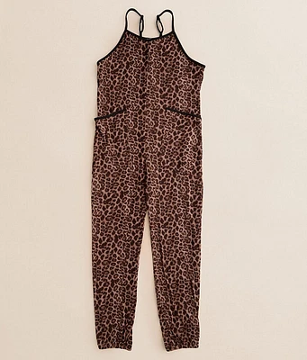 Girls - BKE Cheetah Ribbed Jumpsuit
