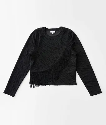 Girls - Willow & Root Surplice Fringe Top