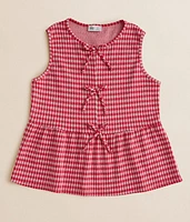Girls - BKE Gingham Peplum Tank Top