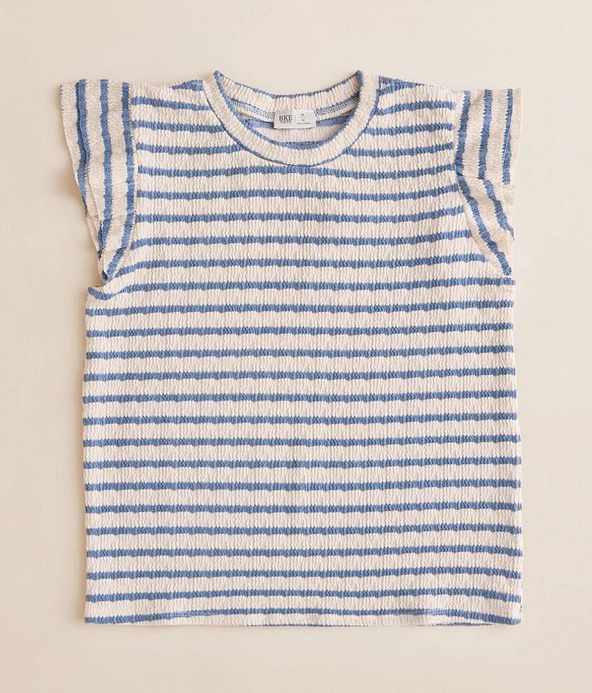 Girls - BKE Striped Flutter Top