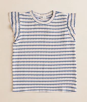 Girls - BKE Striped Flutter Top
