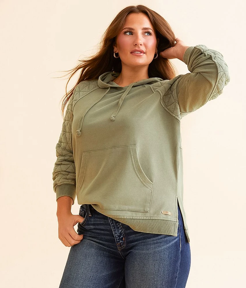 Washed Knit Hooded Sweatshirt