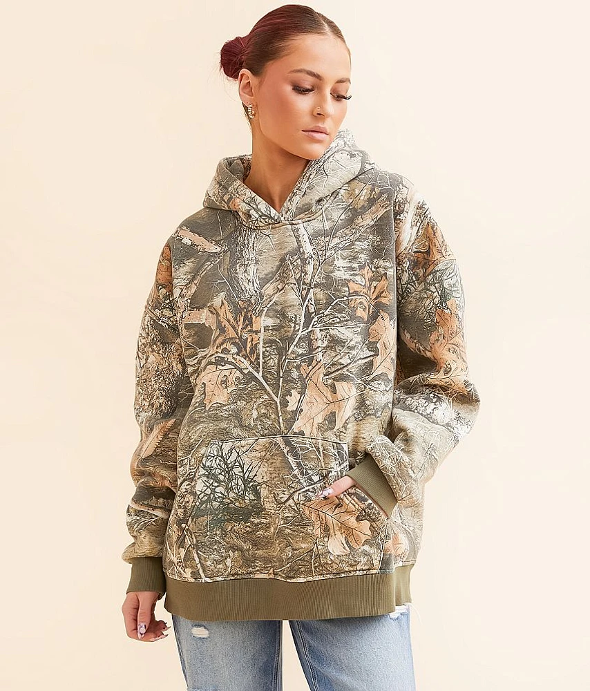 Camo Oversized Hooded Sweatshirt