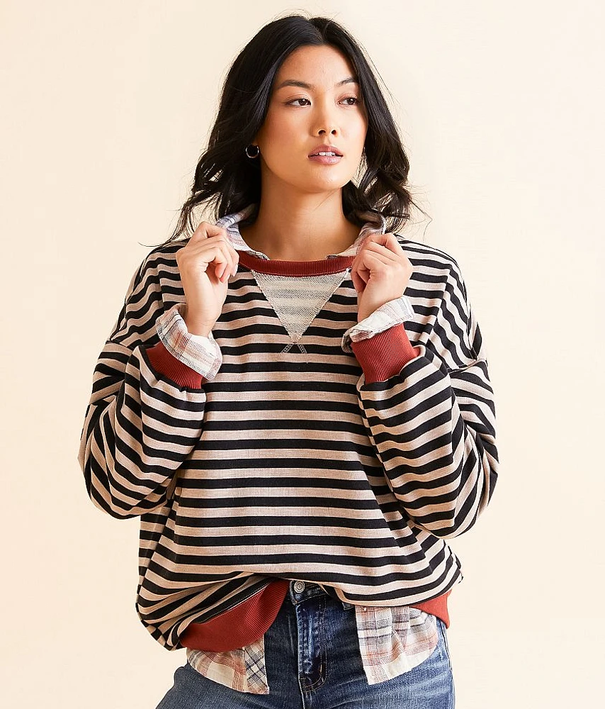 Striped Knit Pullover