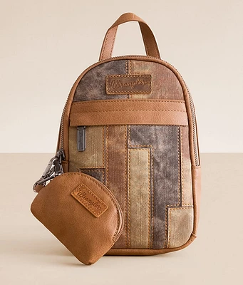 Wrangler Denim Patchwork Mini Backpack