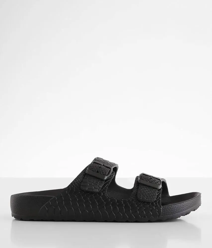 Embossed Tonal Snake Print Sandal