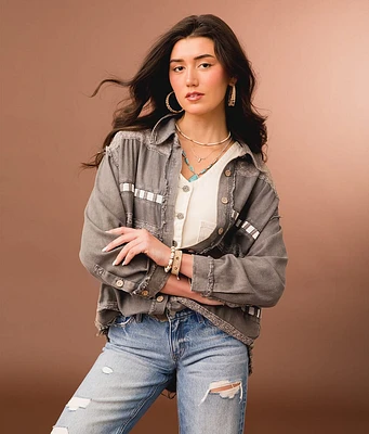 Gimmicks Lace Trim Shacket