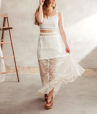 Gimmicks Eyelash Crochet Maxi Skirt