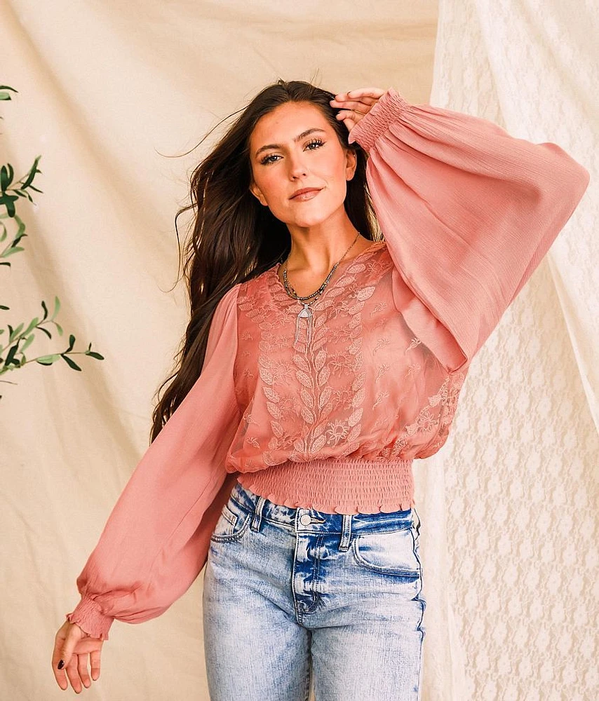 Lace Inset Top