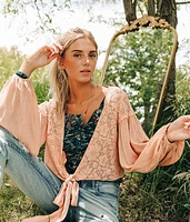 Gimmicks Crinkle Wrap Tie Top