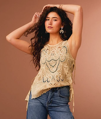 Gimmicks Embroidered Side Tie Tank Top