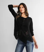 Gimmicks Lace & Mesh Hem Top