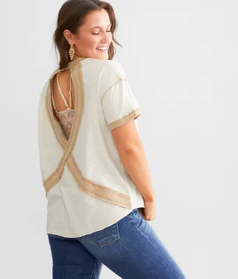 BKE Pieced Open Back Top