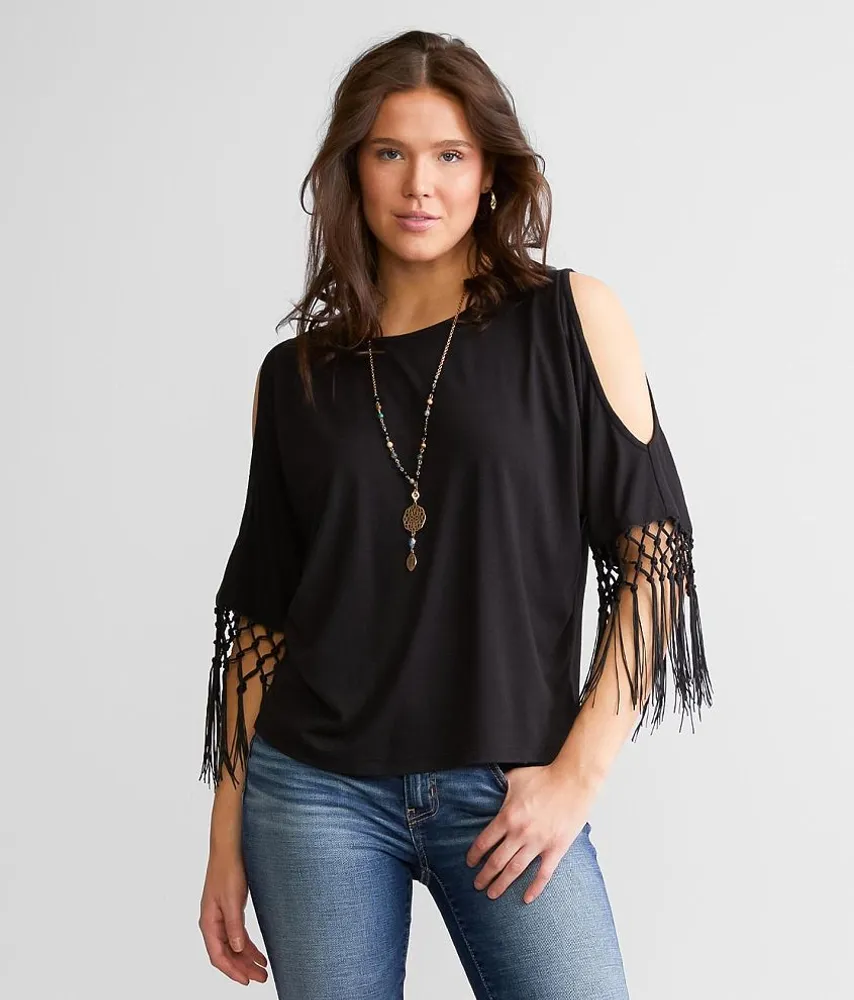 Weaved Fringe Top