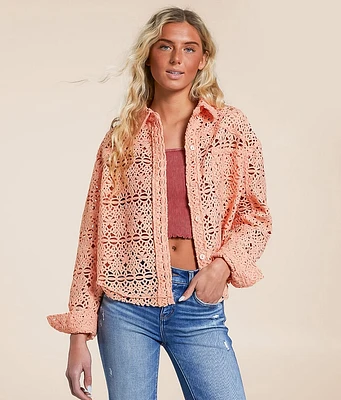 Oli & Hali Crochet Shacket