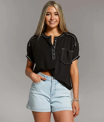 BKE Contrast Stitch Henley