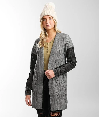 mystree Cable Knit Cardigan Sweater
