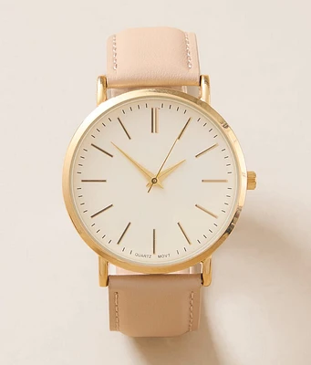 A.N. Enterprises Circle Leather Watch
