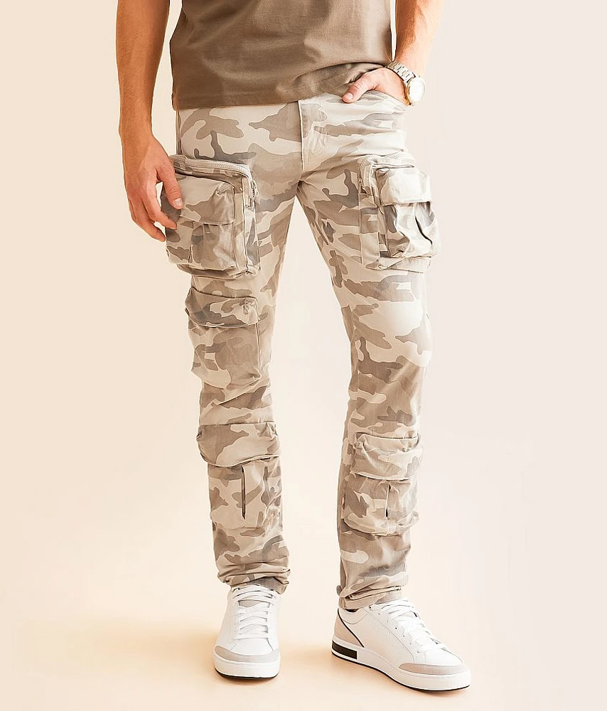 Slim Taper Stretch Cargo Camo Jean