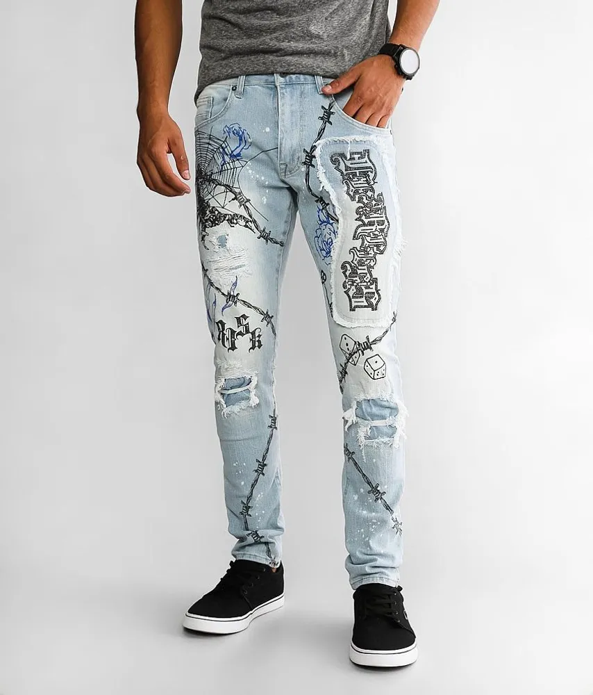 Barbed Wire Taper Stretch Jean