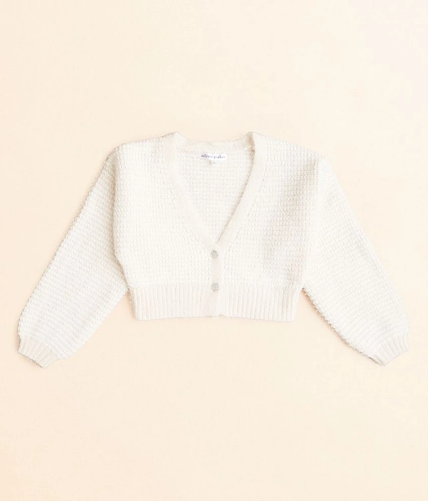 Girls - adyson parker Eyelash Cropped Cardigan Sweater