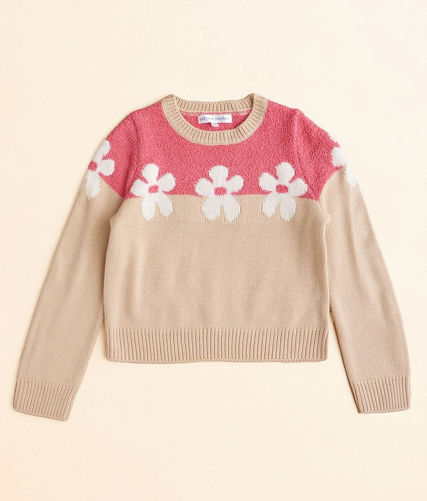 Girls - adyson parker Flower Color Block Sweater