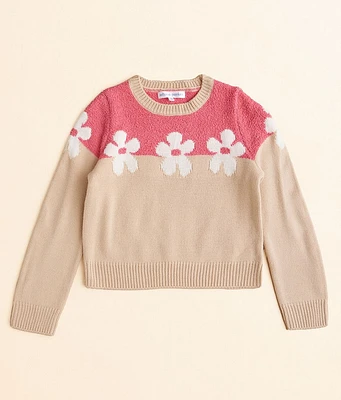 Girls - adyson parker Flower Color Block Sweater