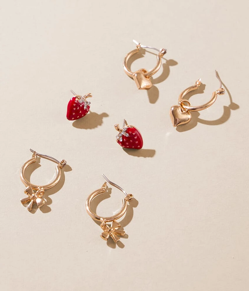 boutique 3 Pack Dainty Glitz Earring Set