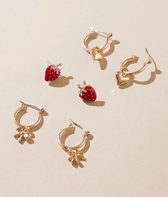 boutique 3 Pack Dainty Glitz Earring Set