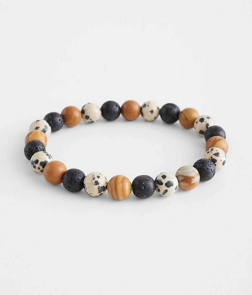 Brown & Black Beaded Bracelet