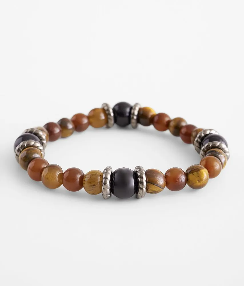 BKE Brown & Black Beaded Bracelet