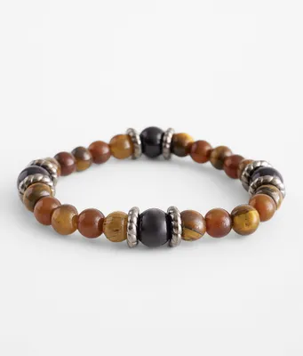 BKE Brown & Black Beaded Bracelet