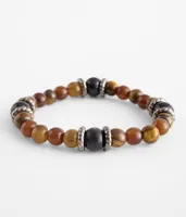 BKE Brown & Black Beaded Bracelet