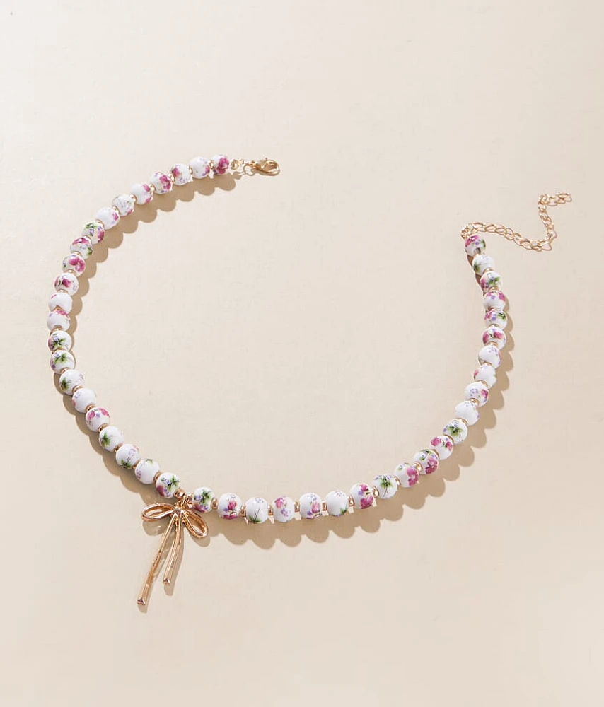 boutique by BKE Floral Bead Necklace