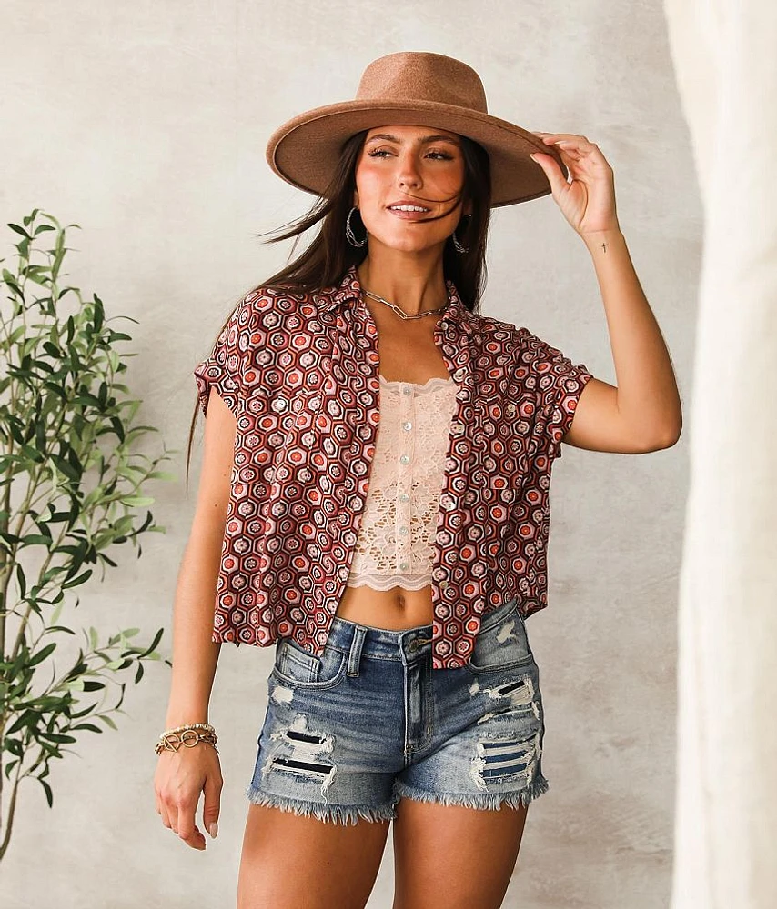 Willow & Root Retro Floral Blouse