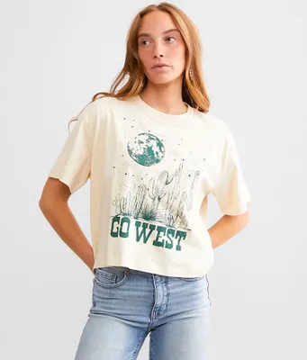 Modish Rebel Go West Celestial Cropped T-Shirt